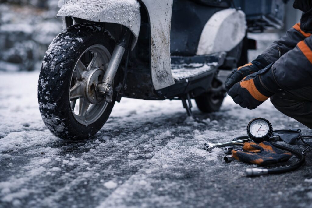 原付で雪道を走る前に必須の対策と準備_image